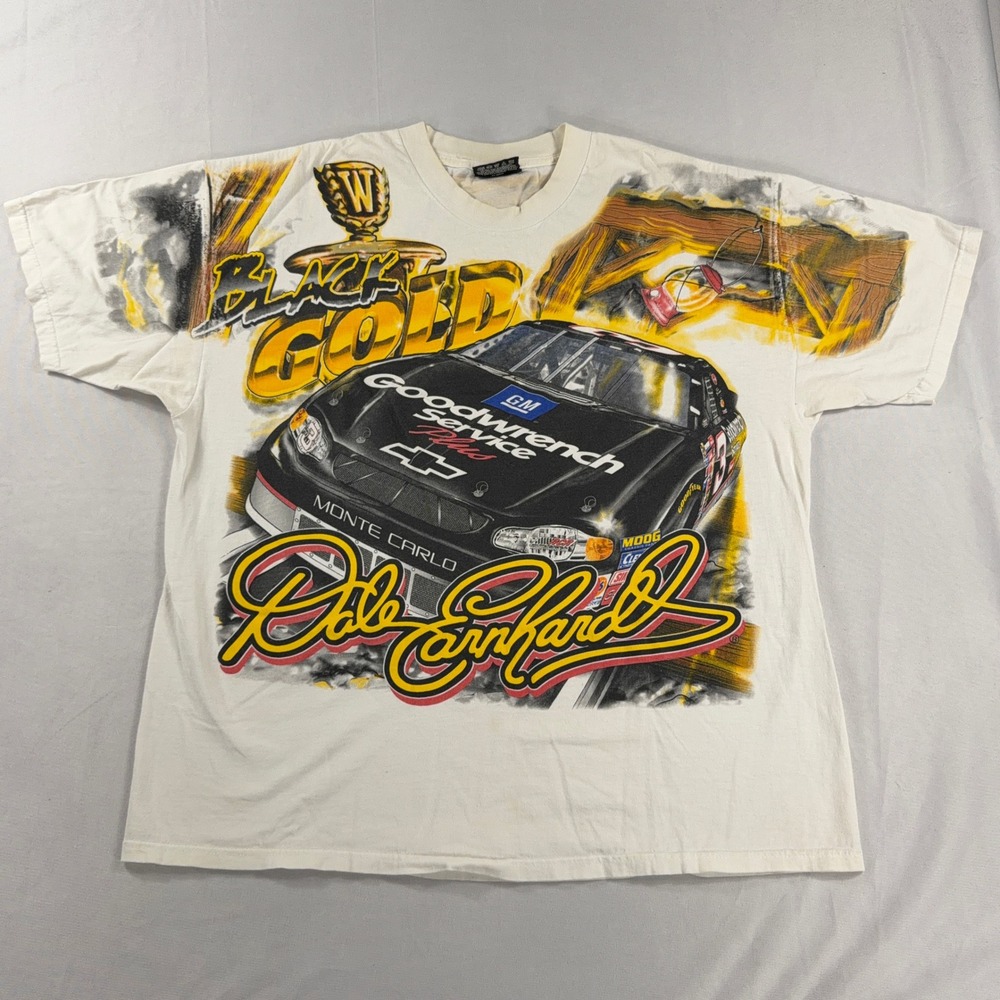 Chase Authentics Dale Earnhardt NASCAR All Over Print Racing T-Shirt Men XL